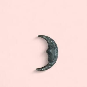 Estate Sale Find- 90s witchy whimsical vibes celestial brooch pin moon